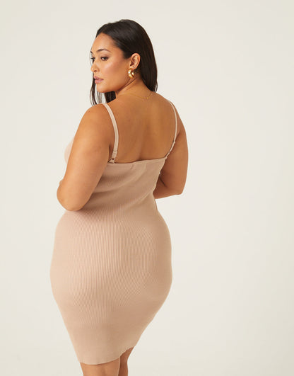Plus Size Lace Up Tank Dress