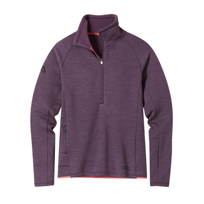 AllTrails x Stio Women's Glide Power Stretch Half Zip - Huckleberry Jam Heather